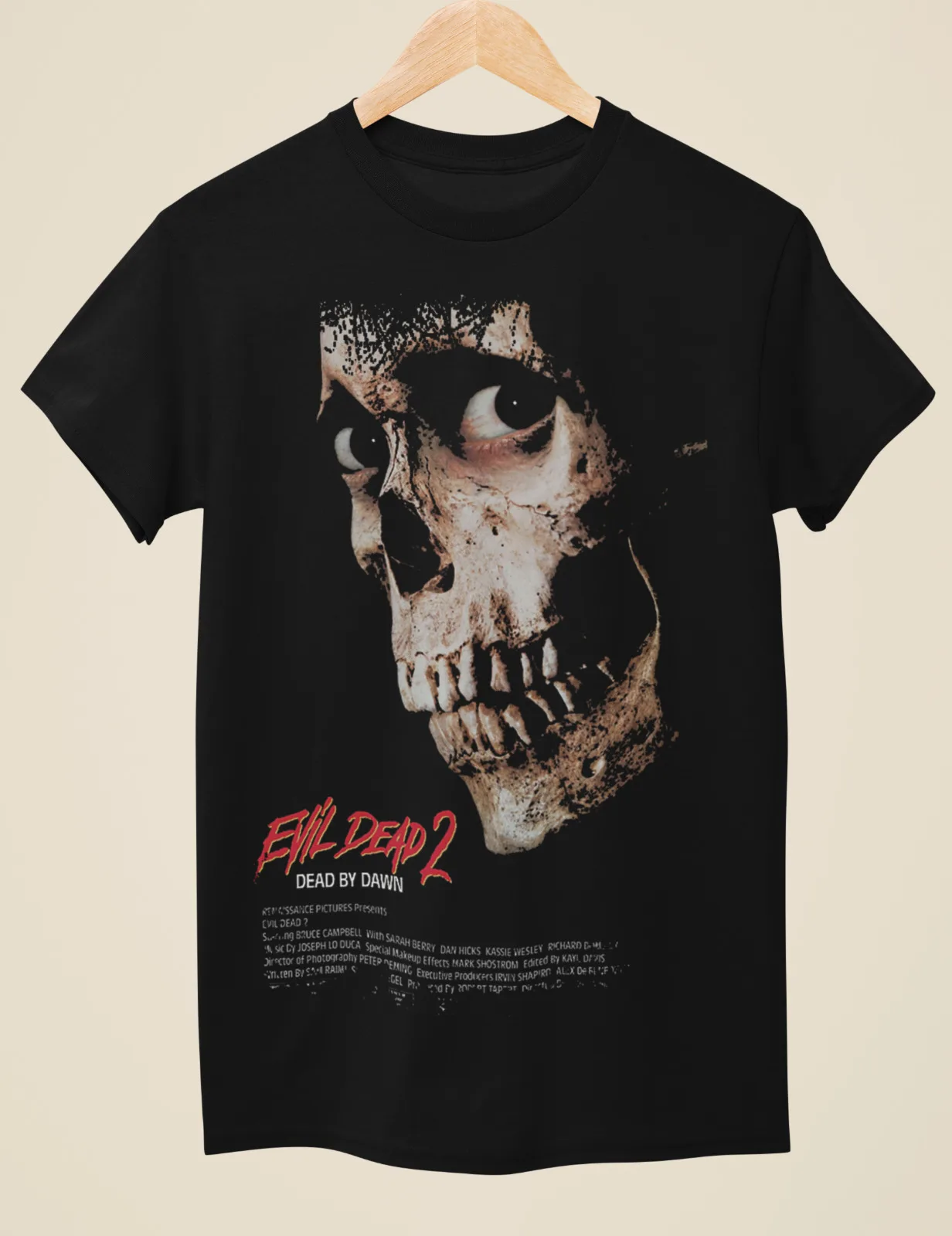 Evil Dead 2 Movie Poster Inspired Black T Shirt