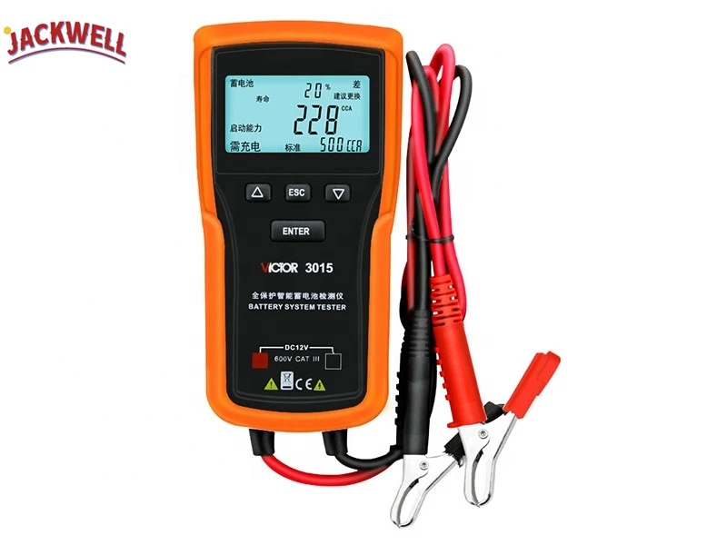 VICTOR 3015 Smart Automotive 12V Lead-acid Battery Tester 100 - 1700 CCA 9v -18v Voltage Electrical Analyzer