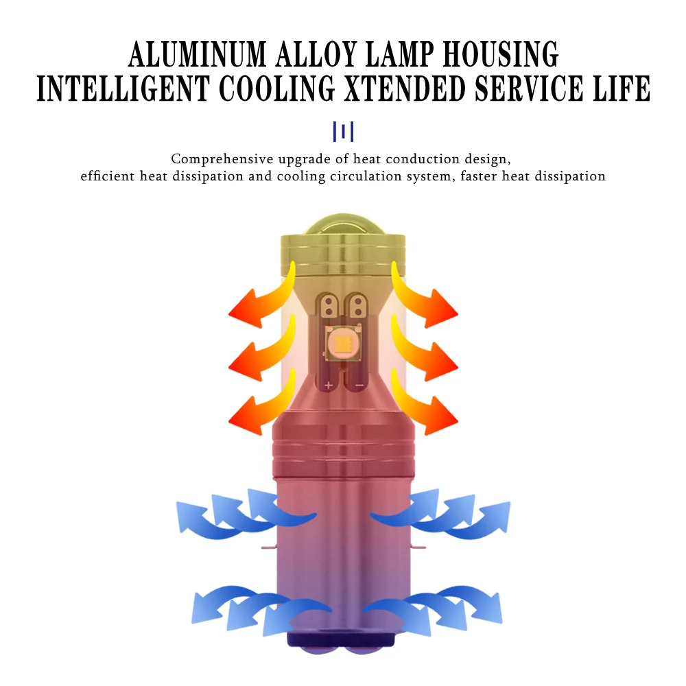 دراجة نارية LED الضباب الخفيف لمبة H4 P15D BA20D لمبة N3 السوبر مشرق الأبيض العلوي محرك مصباح العمل 360 ° تشعيع موتو يونيفرسال #5