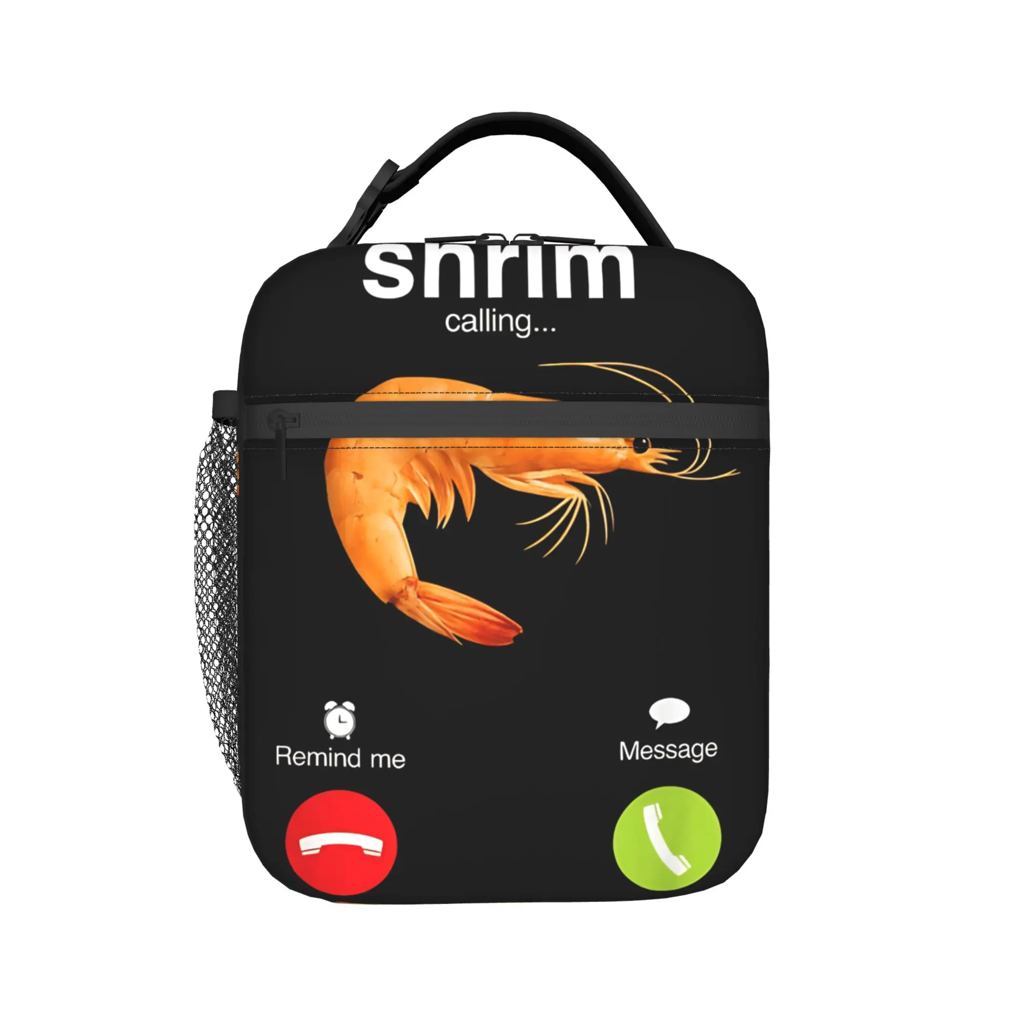 

Термосумка для еды с забавным мемом «Креветка, которая зовет» (неправильное написание), многоразовая, для путешествий, сохраняющая тепло, термоконтейнер для обедов