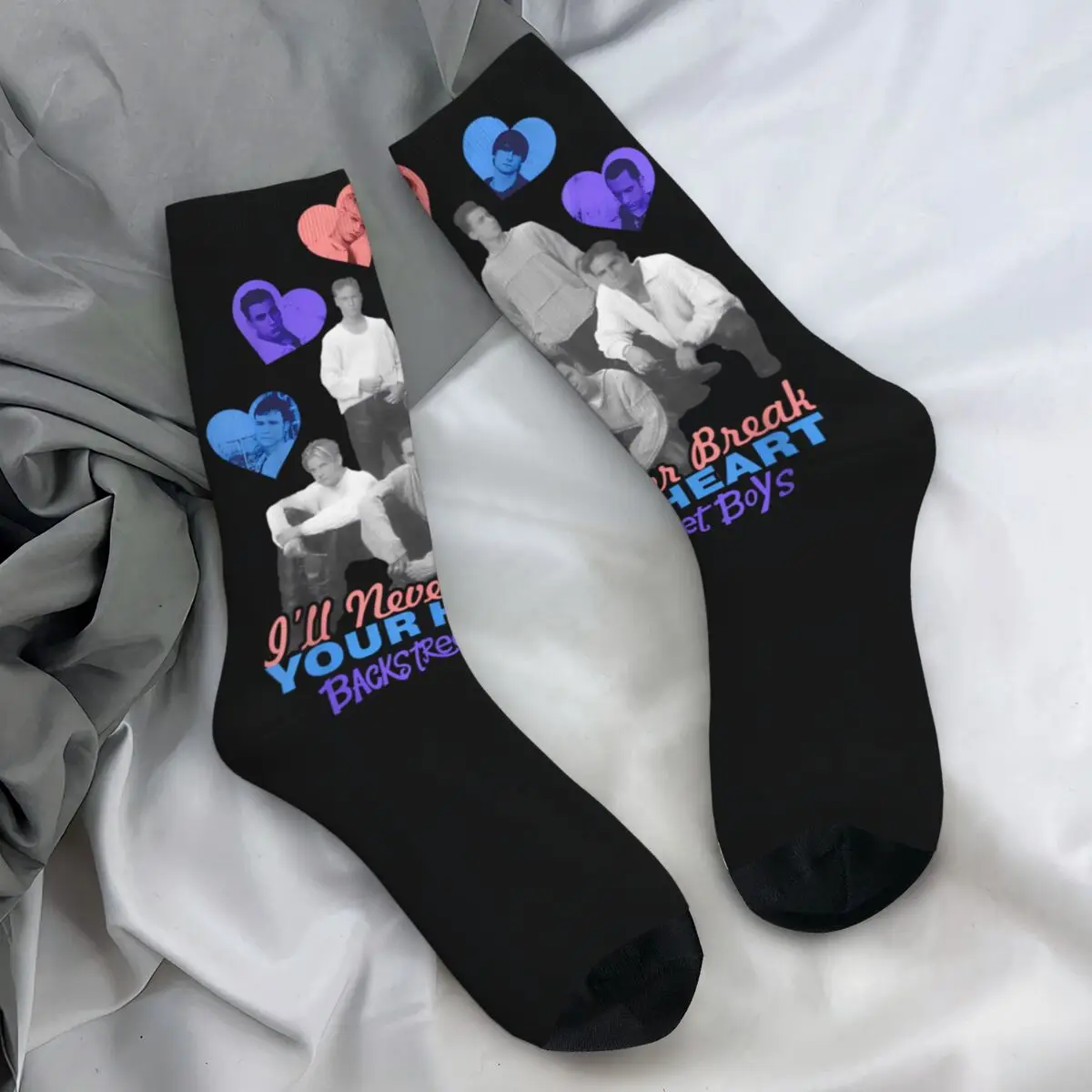 

Носки для пар, чулки для мальчиков «Назад, я никогда не ломте ваше сердце», осенние мягкие носки, антибактериальные носки для скалолазания с принтом