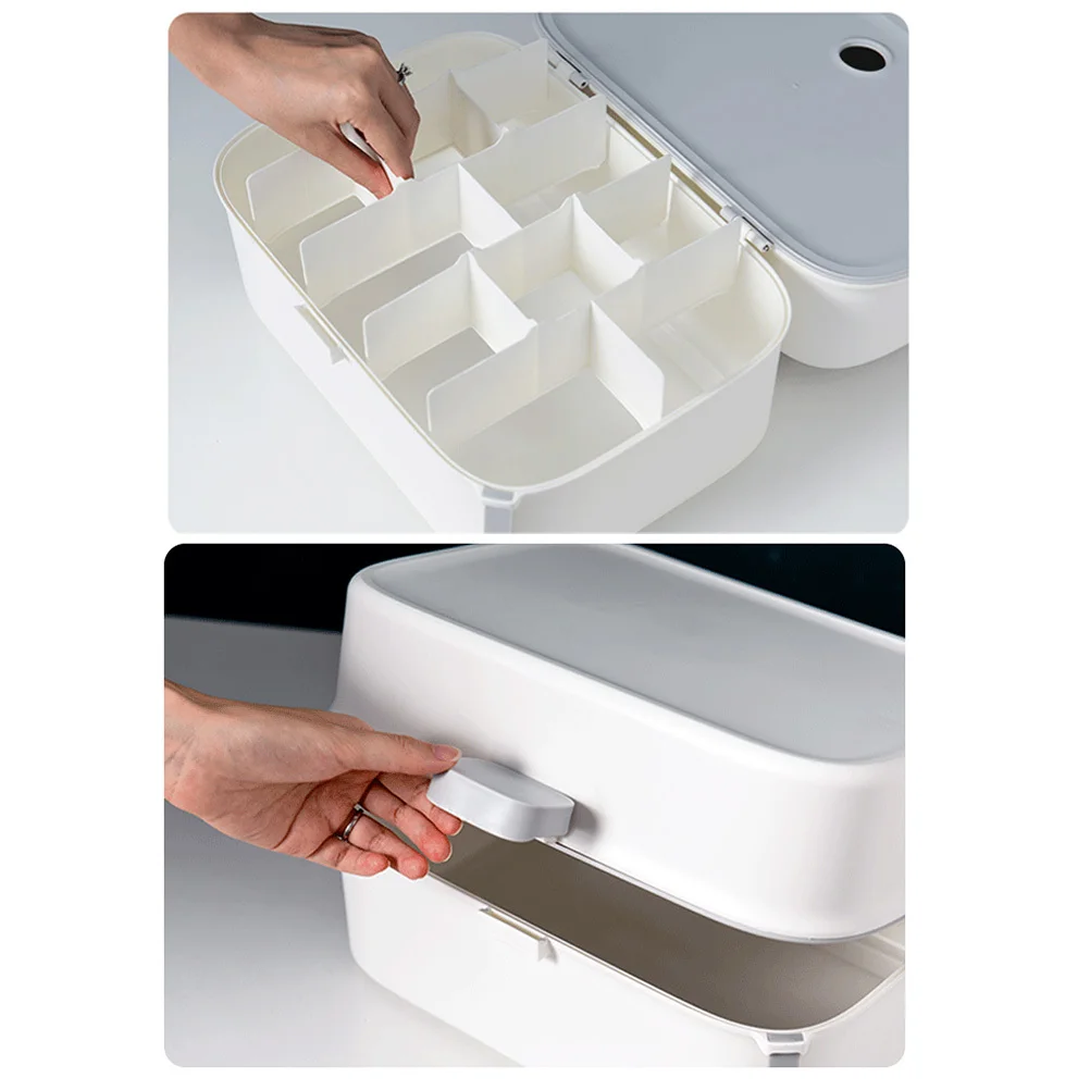 

Plastic Underwear Storage Box Foldable Organizer Portable Foldable Clothes Organizer Case for Home Travel Business Trip Pink