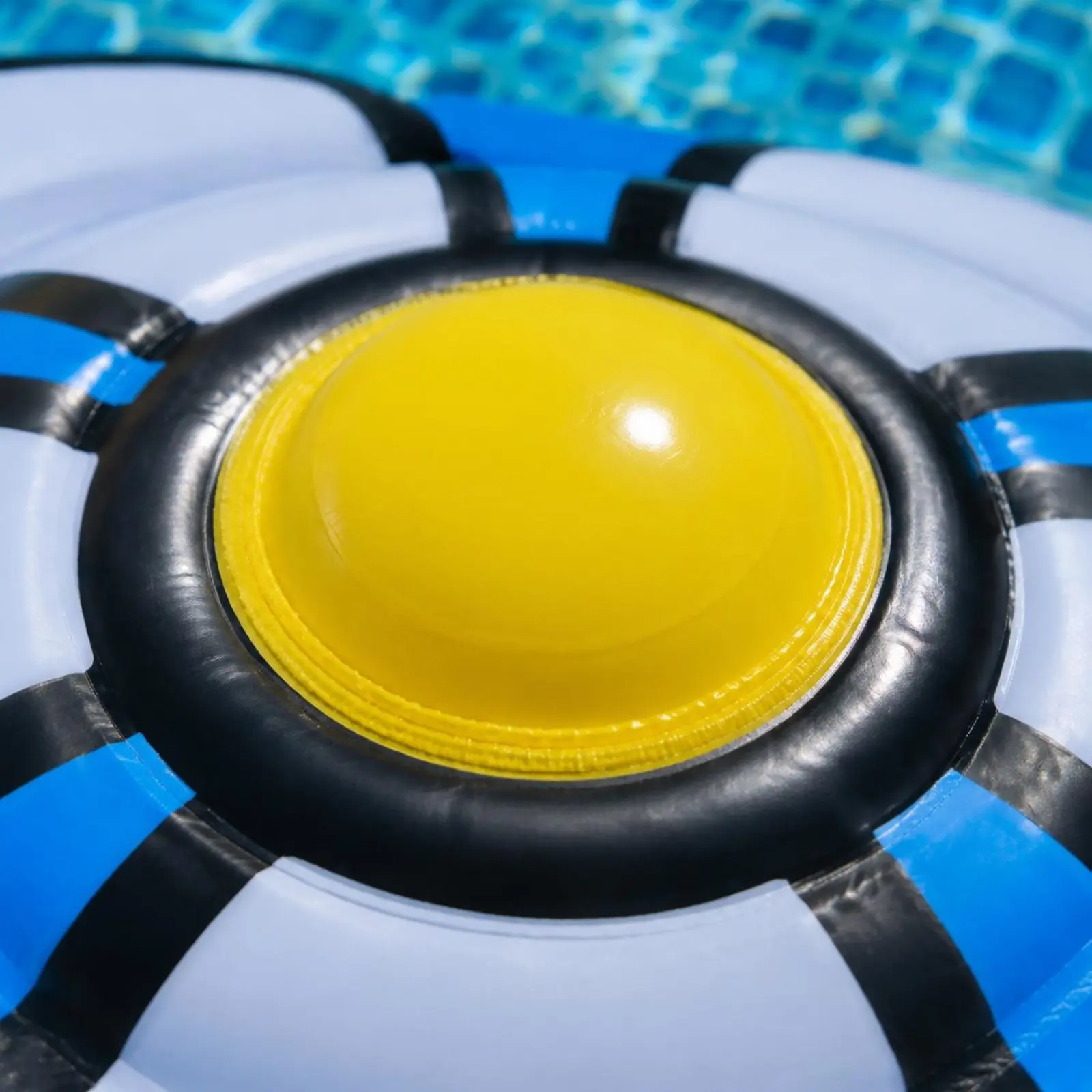 Flower Pool Raft Long-Lasting PVC Round Inflatable Raft Flower Water Raft Bright Cartoon Look Recreation Gear Easy to Inflate