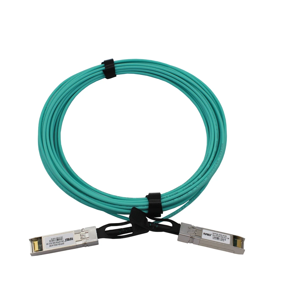 High-Performance 25G SFP28 to SFP28 Fiber Optic AOC Cable Cost-Effective 1m 5m 7m or Custom Length for IP Networks