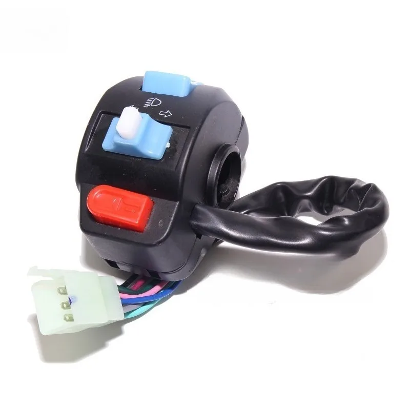 Electric vehicle combination switch assembly, headlight steering switch drum brake handle