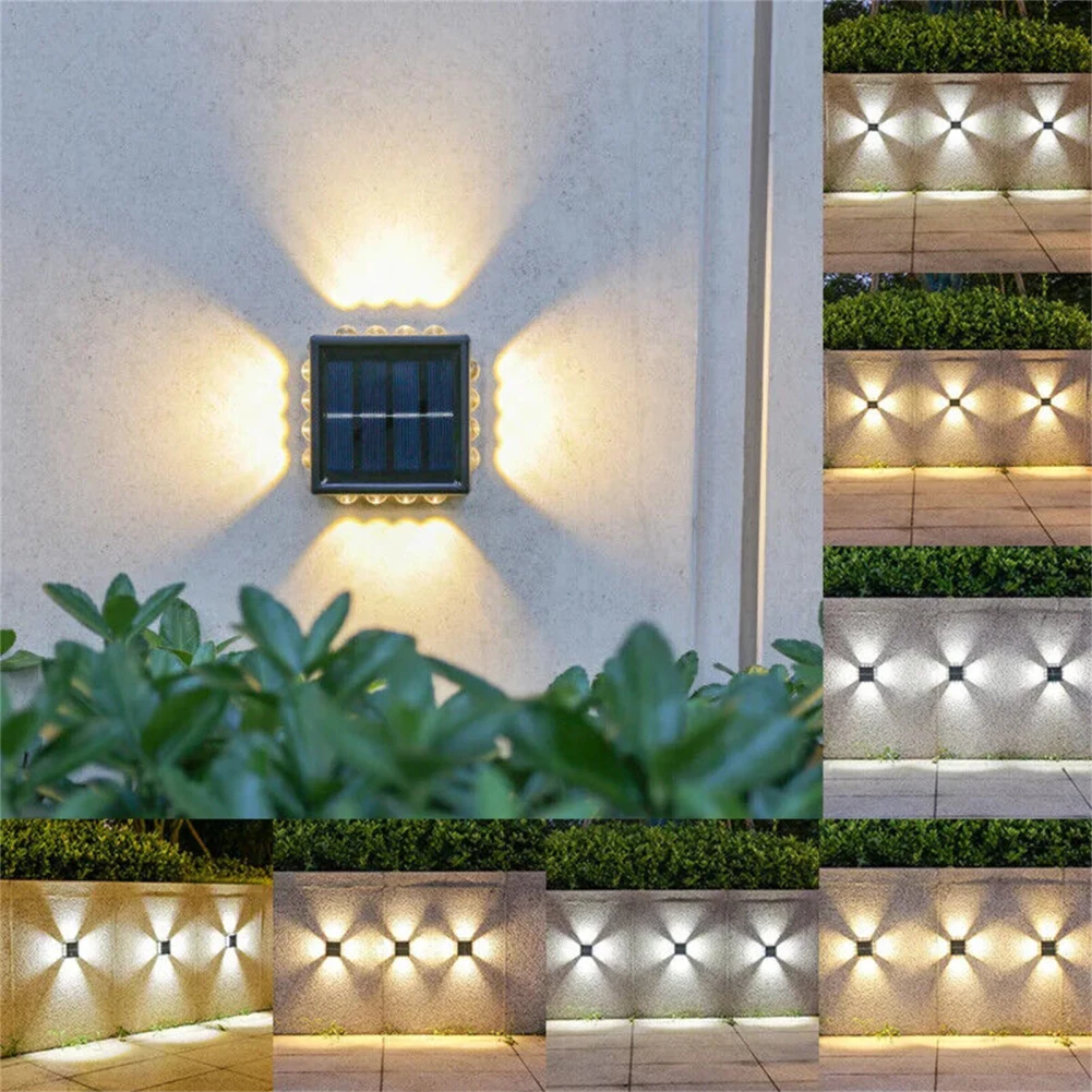 

LED Solar Wall Light With 600mAh Solar Lamp IP65 Waterproof Up And Down Illuminate Solar Lamp For Garden Porch Garage