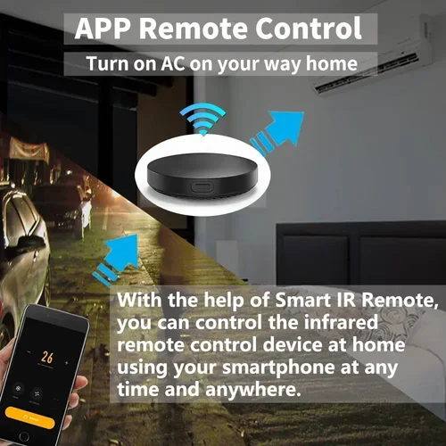 Imagen 2 del producto Control remoto Universal para todo tipo de aire acondicionado, dispositivo con WiFi, IR, RF, 315, 433 MHz, compatible con Smart Life, Alexa y LG
