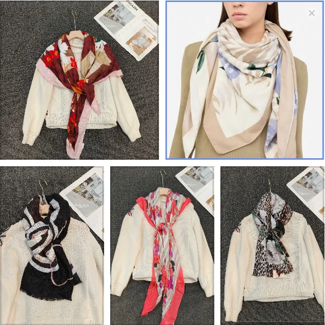 New soft print casual and simple gift from Spring and Autumn in Italy, trendy shawls and scarves