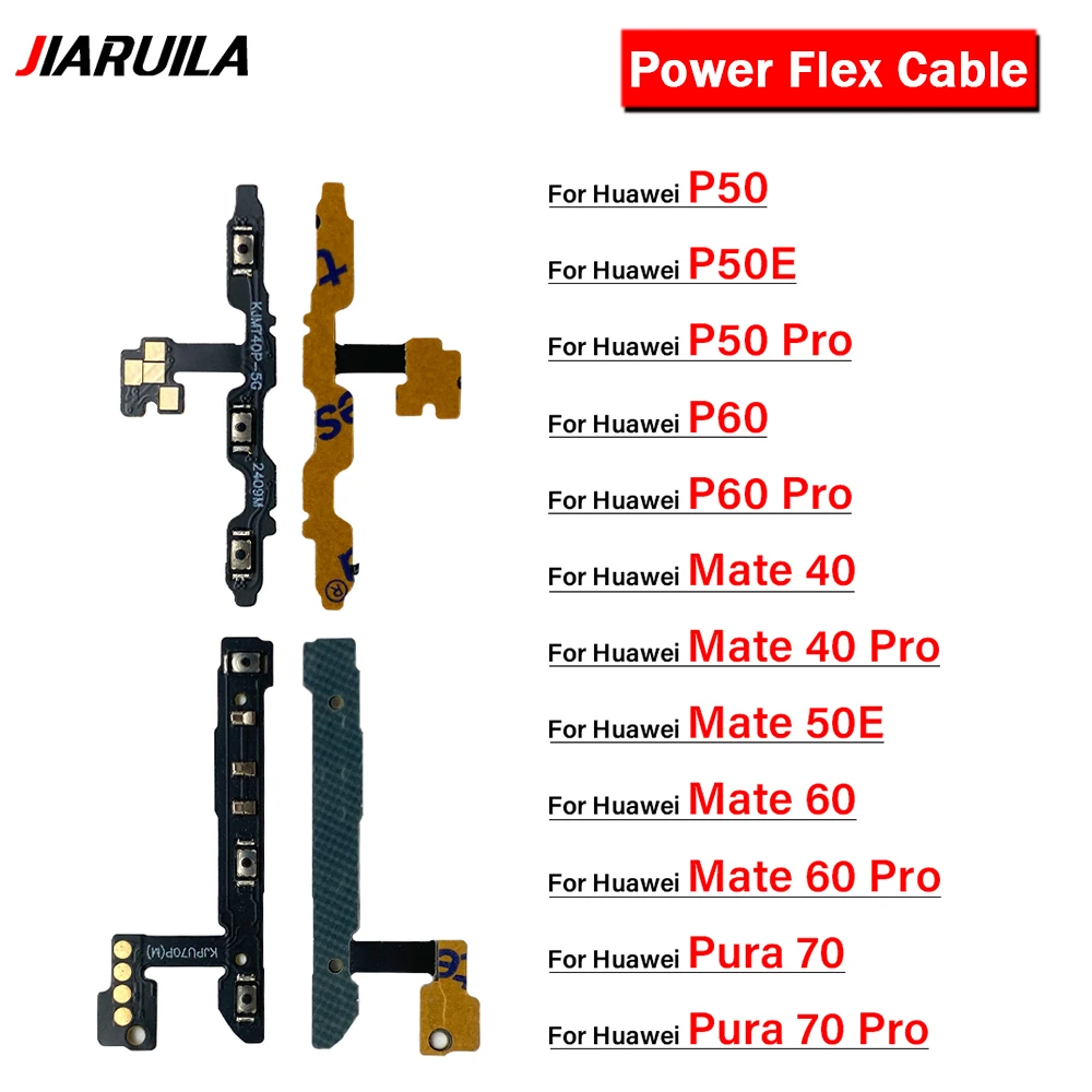 

Power On Off For Key Volume Button Connect Flex Cable For Huawei P50 Pro / Mate 40 60 70 Pro 50E / Pura 70 Pro Power Flex Cable
