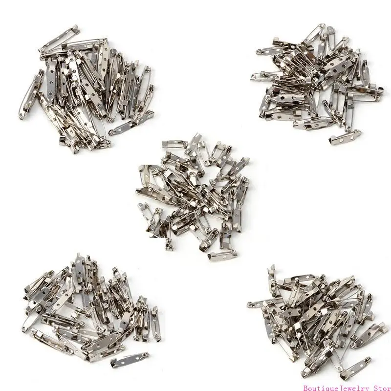 E1PE 50 pièces broche Clip broches Base accessoires bijoux allié décoratif 15 à 40mm