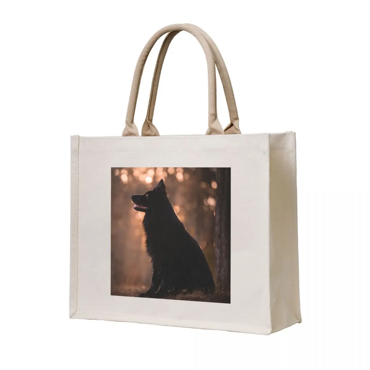 

Majestic Black German Shepherd In Forest Tote Bag Reusable bags bags luxury women women bag Lady bags