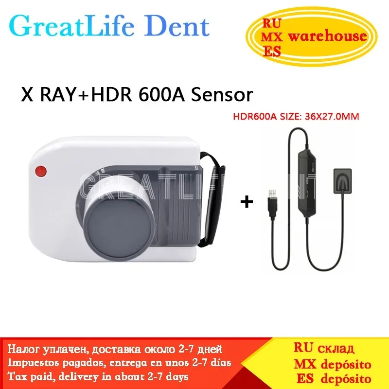 Mexico RU EU In Stock GreatLife Dental Hyperlight X-Ray Unit Digital Portable X Ray Image Rvg Sensor Machine System Rx Camera