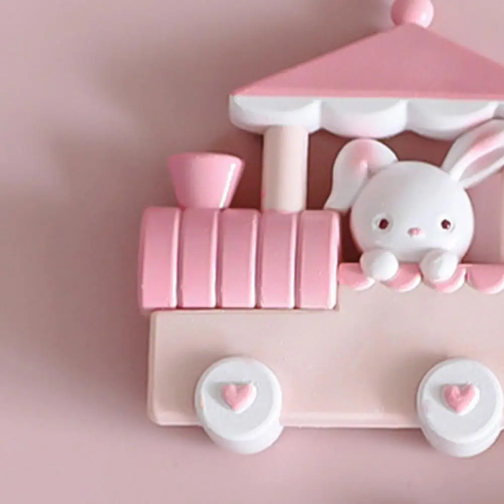 Cartoon Bunny Figurine Easter Bunny Ornament 3pcs Pink Bunny Figurines Set Lovely Rabbit Model Decorations Cartoon for Easter