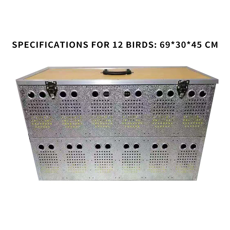 

Sustainable Racing Pigeon Transport Carrier Box Bird Cage Breeding Cage for Pigeon Loft