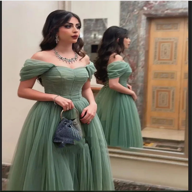 Mesh-Abschlusskleid, Partykleid, Abschlussball, Salbeigrün, geeignete Kleider für elegante Luxus-Abendkleider, Robe De Soiree Femmes, individuell gestaltet