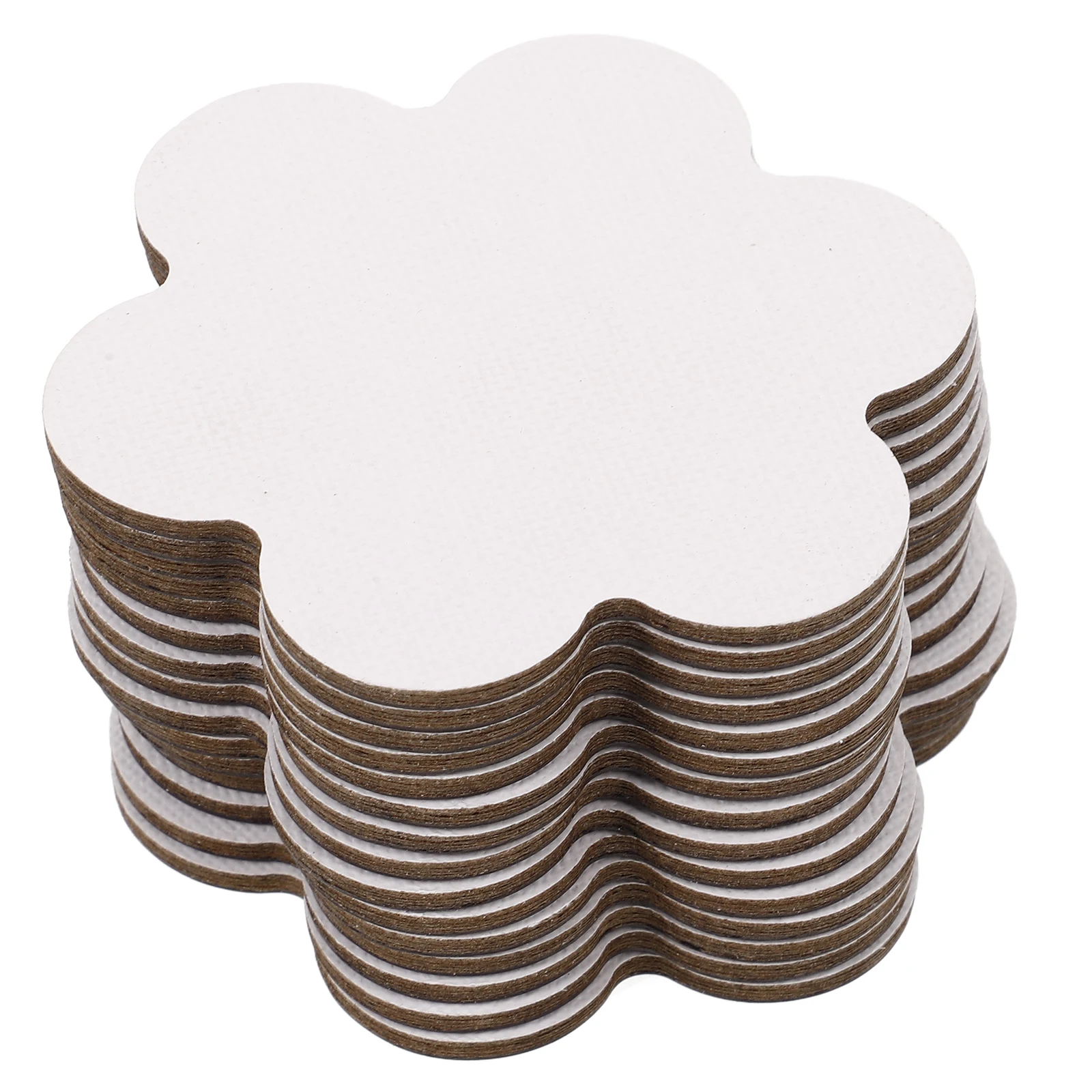 

15 Pcs Flowers Shaped Canvas Boards for Painting Mini Artist Panels Blank Easel White Paper Storage Containers Household