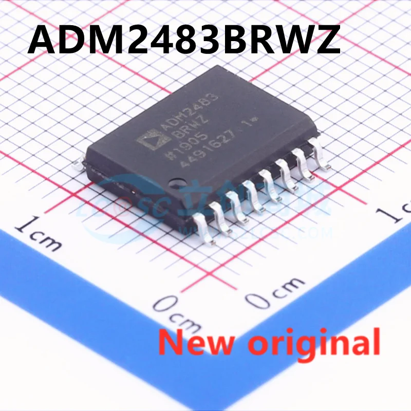 10PCS New original ADM2483BRWZ ADM2483 SOIC-16 Half duplex isolated RS-485 transceiver chip