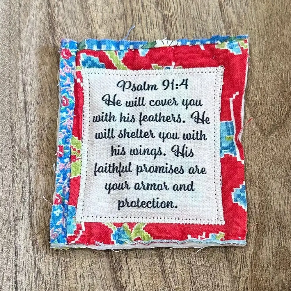 New Individually Colorful Pocket Prayer Quilt with Cross Inside Prayer Gifts Handmade Sew Quilt Symbolism Poems Quilts