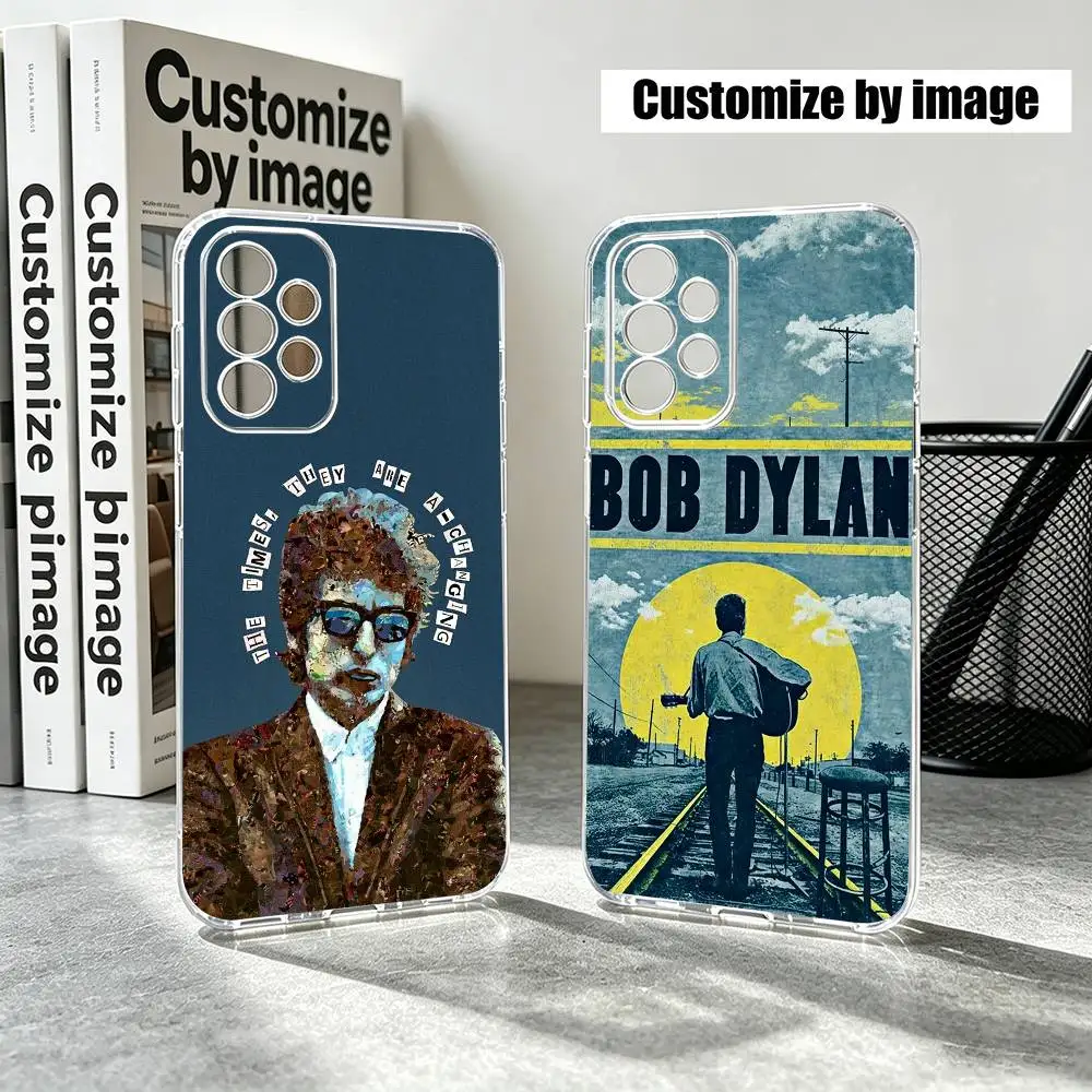 

Singer Gift B-Bob D-Dylan Phone Case Transparent Silicone Soft For Samsung S25,S24,S21,S22,S23,S30,Ultra,S20,Plus,Fe