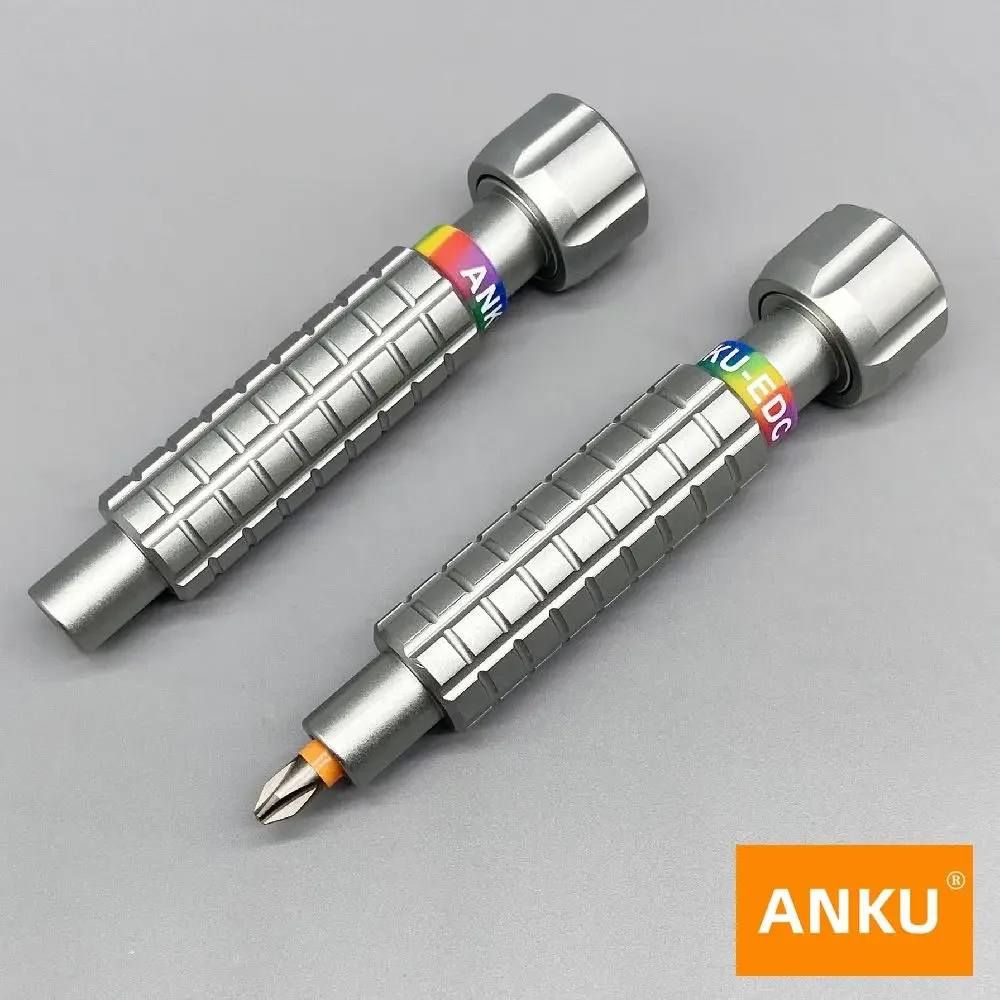 ANKU Metal Screwdriver Set 6.35mm EDC Tool Mini Screw Driver 1/4'' Batch Head Handle Multifunctional Screwdrivers Repair Tools