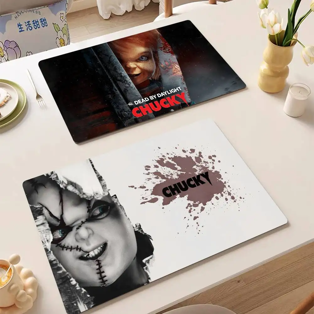 

Фильмы ужасов, невеста Чаки, аниме, кухонный коврик для слива столешницы, винтажный впитывающий коврик, настольный коврик для сушки, коврик для чайного столика