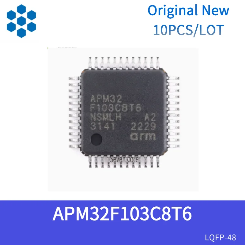 

Original New 10pcs/lot APM32F103C8T6 LQFP-48 MCU ARM Cortex-M3 32-bit microcontroller MCU