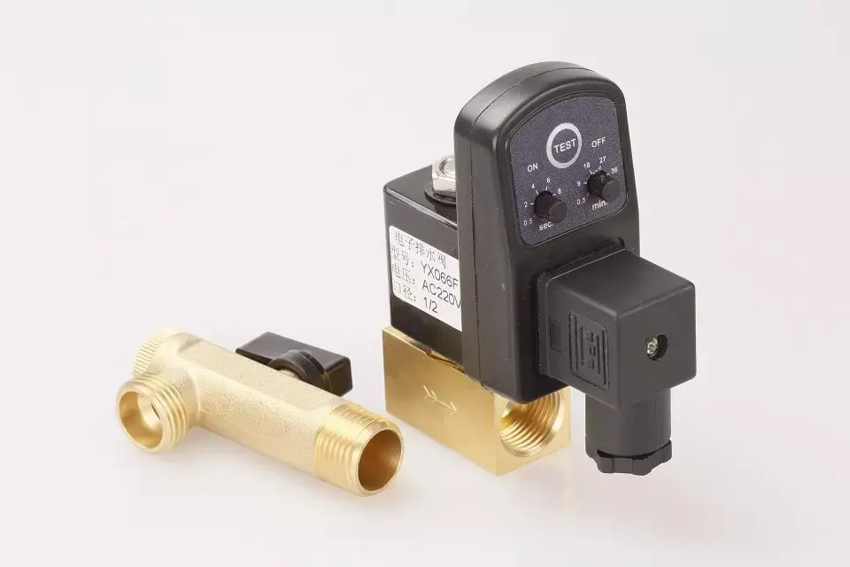 

1pc 1/2" Drain Valve Electronic Timed Air Compressor Gas Tank Automatic 2-way Drain Valves For Filters Air Cylinders