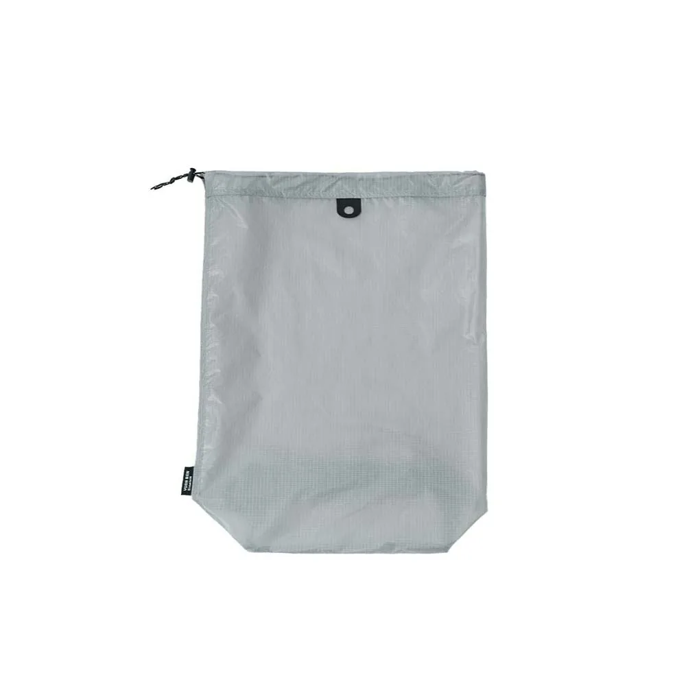Silicon Coated Nylon Slippers Storage Bag Solid Color Bundle Pocket Drawstring Shoes Bag M/L Dust-proof