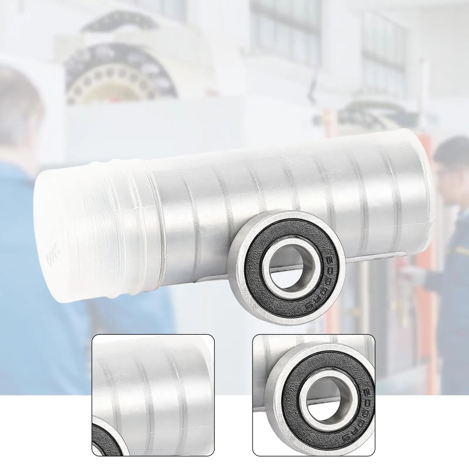 10x 깊은 홈 볼 베어링 고무 밀봉 6000 2800R/Min 강철 10x26x8mm