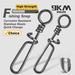 Fishing Snap 50~200Pcs Coastlock Snap Stainless Steel Quick Change Lure Fishing Clip Snap for Bass Lures Catfish Rig Freshwater
