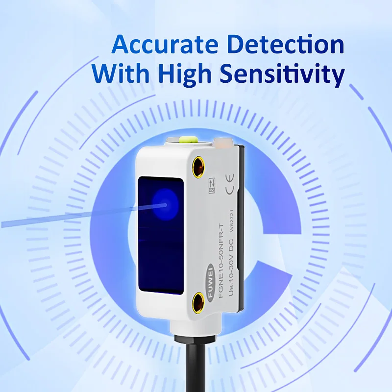 

FGNE10-50NFR-T Transparent Bottle Detection Type Lens Reflection Photoelectric Switch Sensor Object Sensing Eye