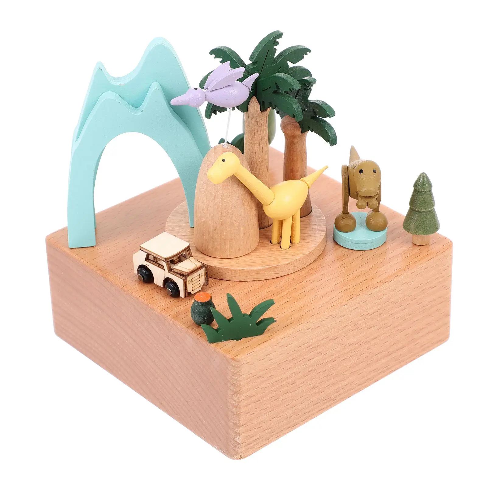 

Music Boc Cartoon Musical Box Desktop Musical Box Dinosaur Music Box Wooden Music Box for Office Shop Dorm Home Decorative NEW