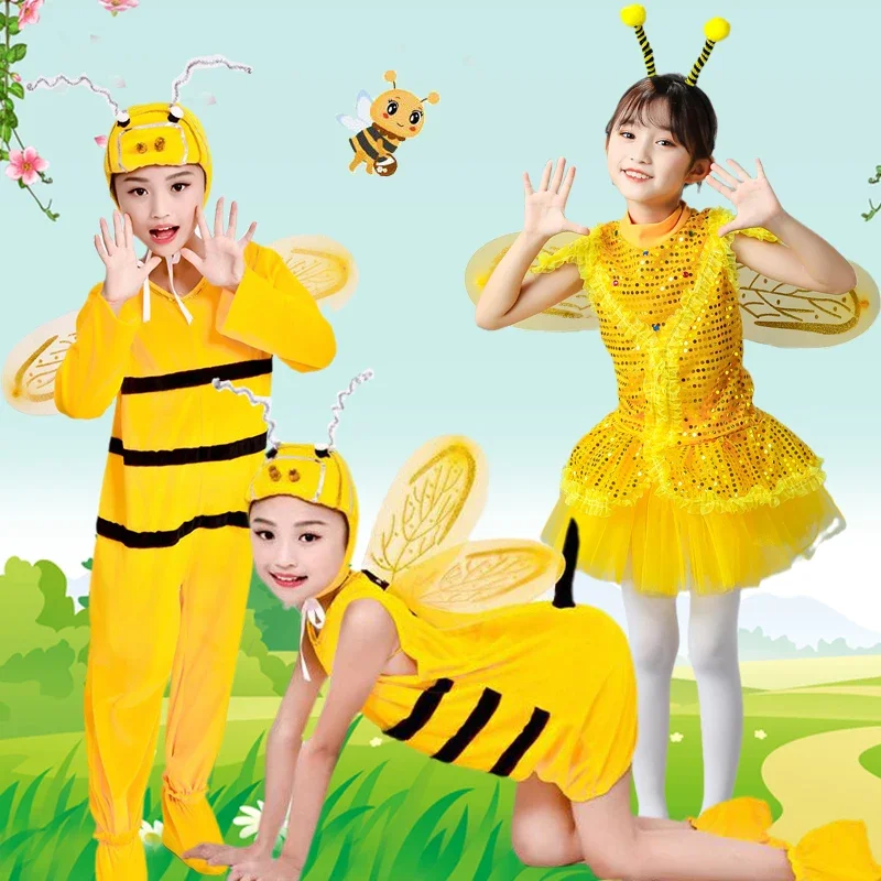 

New Children's Little Bee Insect Performance Clothing Girls' Yarn Skirt Animal Clothing Little Bee Performance Clothing Dressing