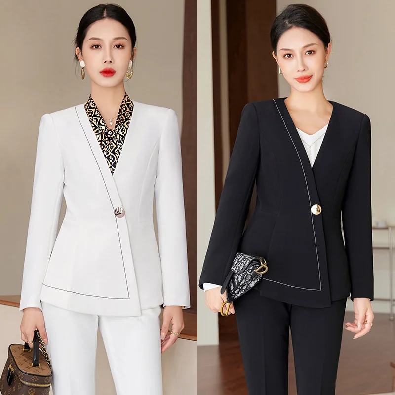 High-Grade Suit Female Fall Winter Fashion Temperament Slim Fit Business Suit Casual Suit Jacket Interview Business Formal Wear