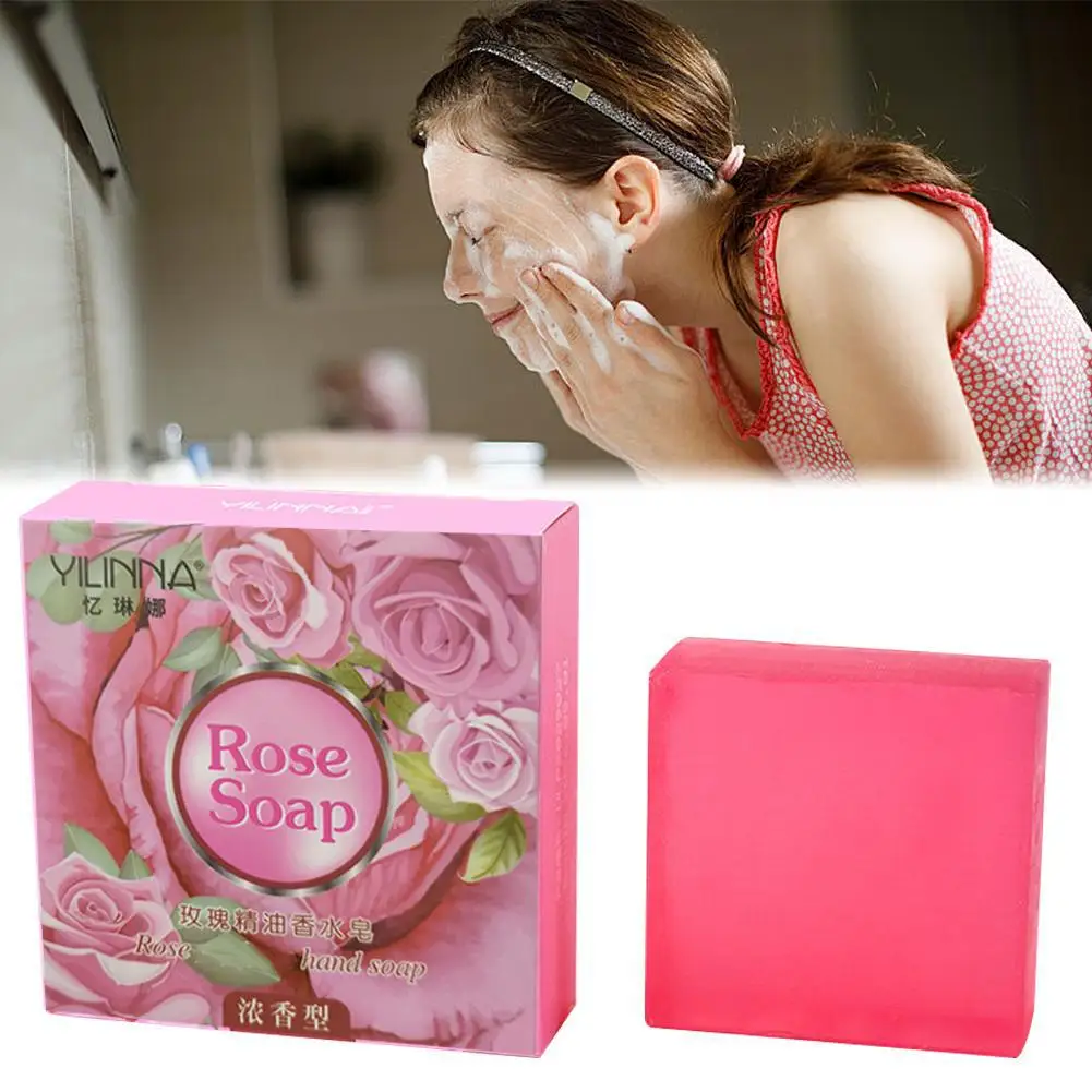 

Rose Essential Oil Soap 55g Cold Process Soap Natural Plant Formula Long Lasting Fragrance Moisturizing Cleansing Handmade Soap