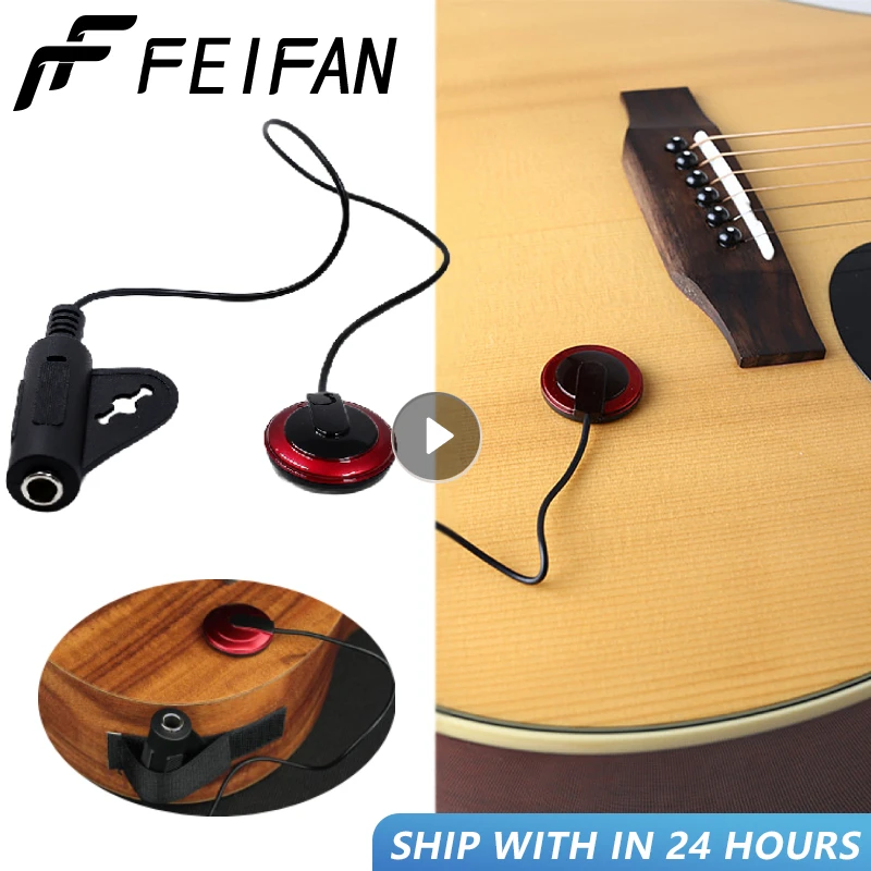 Pastilla de guitarra acústica pastilla de contacto piezoeléctrica para guitarra ukelele violín mandolina Banjo Kalimba arpa micrófono Banjo Accesorios