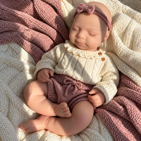Handmade 20Inch Lifelike Full Body Soft Silicone Reborn Girl&Boy Weighted Washable Newborn Doll 3D Paint Skin for Christmas Gift