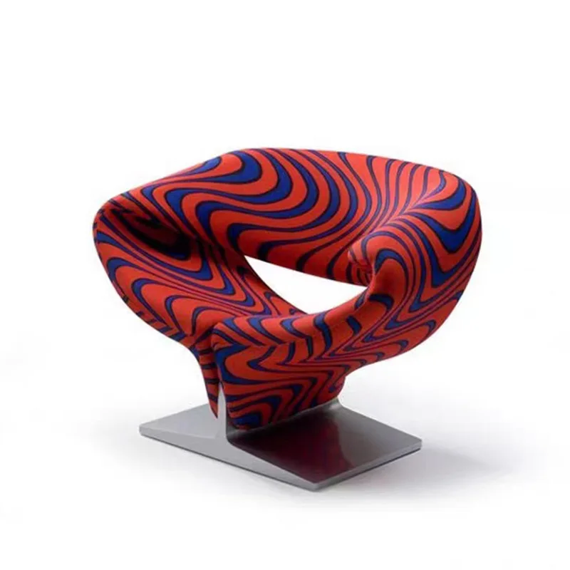 

Minimalist art FRP streamer chair modern special-shaped love lounge chair