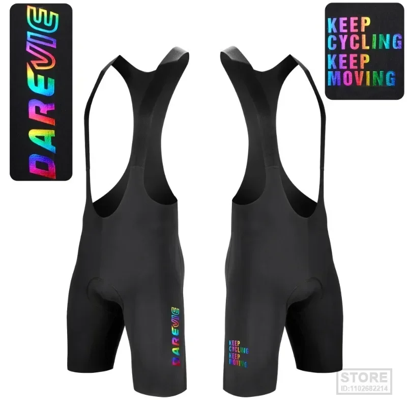 DAREVIE Cycling Bib Shorts 2024 Seamless One-piece Men\'s Bretelle No Leg Gripper Soft Men Pro 7H Ride