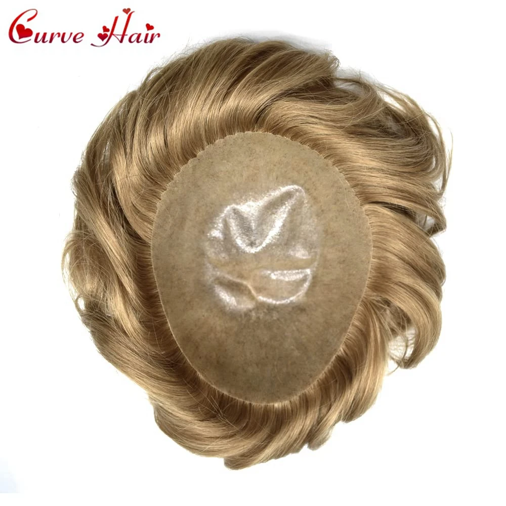 0.1-0.12Mm Siliconen Volledige Pu Toupetje Voor Mannen Capillaire Prothese Mens Toupee Menselijk Haar Eenheden Zwart Bruin Blond grijs Haar Eenheden