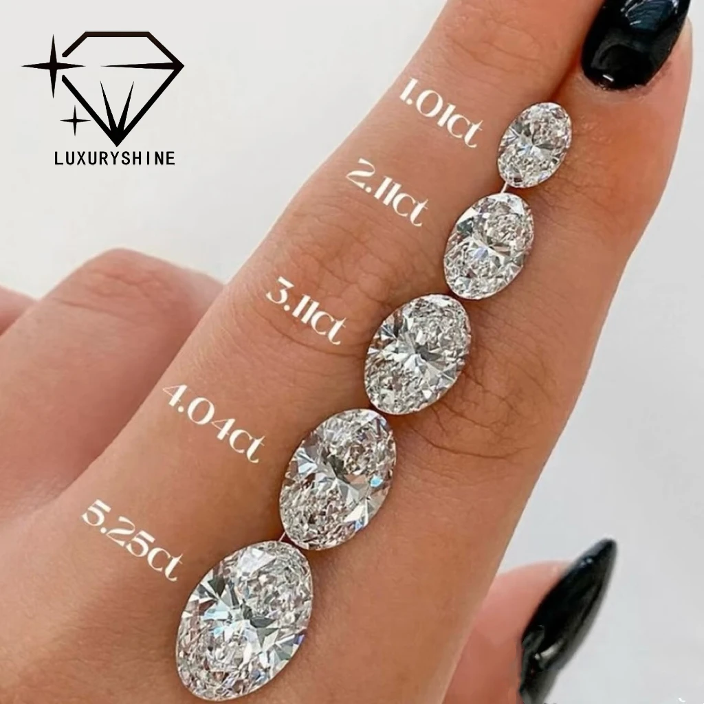 LuxuryShine VS1 Lab Grown Diamond Oval Cut 1-5CT D-F Color With IGI Certificate Real Diamond Loose Diamond custom Jewelry