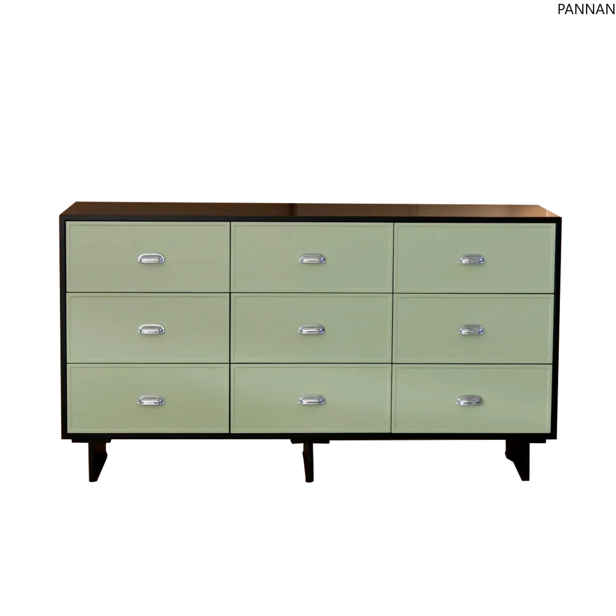 

Medieval solid wood chest, modern light luxury cabinet, living room green drawer, storage side cabinet
