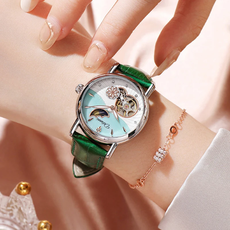 

Women's Watches Waterproof Luminous Skeleton Original Automatic Mechanical Watch for Woman Elegant Ladies Watch Reloj Mujer