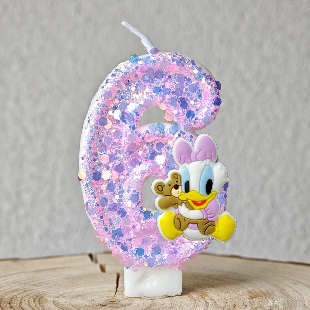 Schattige Donald Duck kaars nummer 0-9 voetbalkaars Donald Duck taartdecoratie jongens verjaardagsfeestje voor kinderen babyshower decoraties