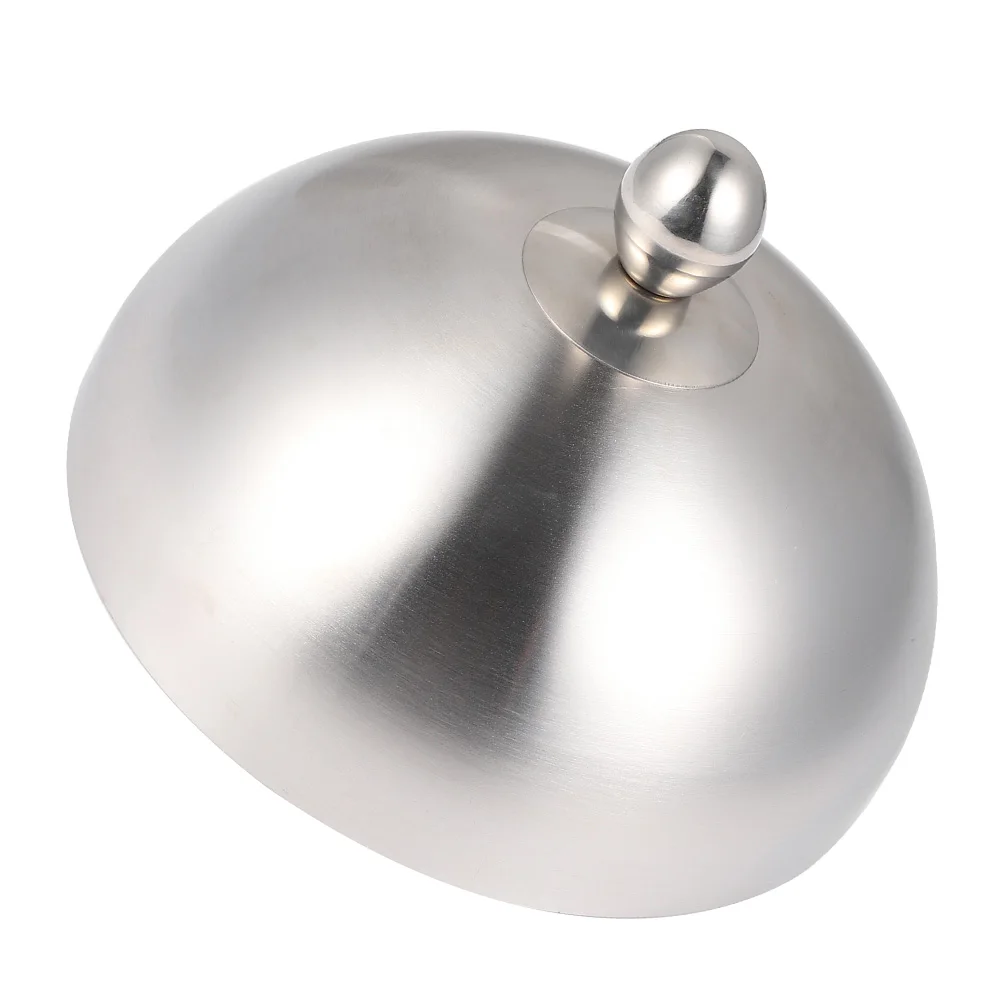 

Stainless Steel Food 5cm Silver Olive Shape Anti Grease Grill Lid Kitchen Steak Protector Clean Hygienic Housewarming
