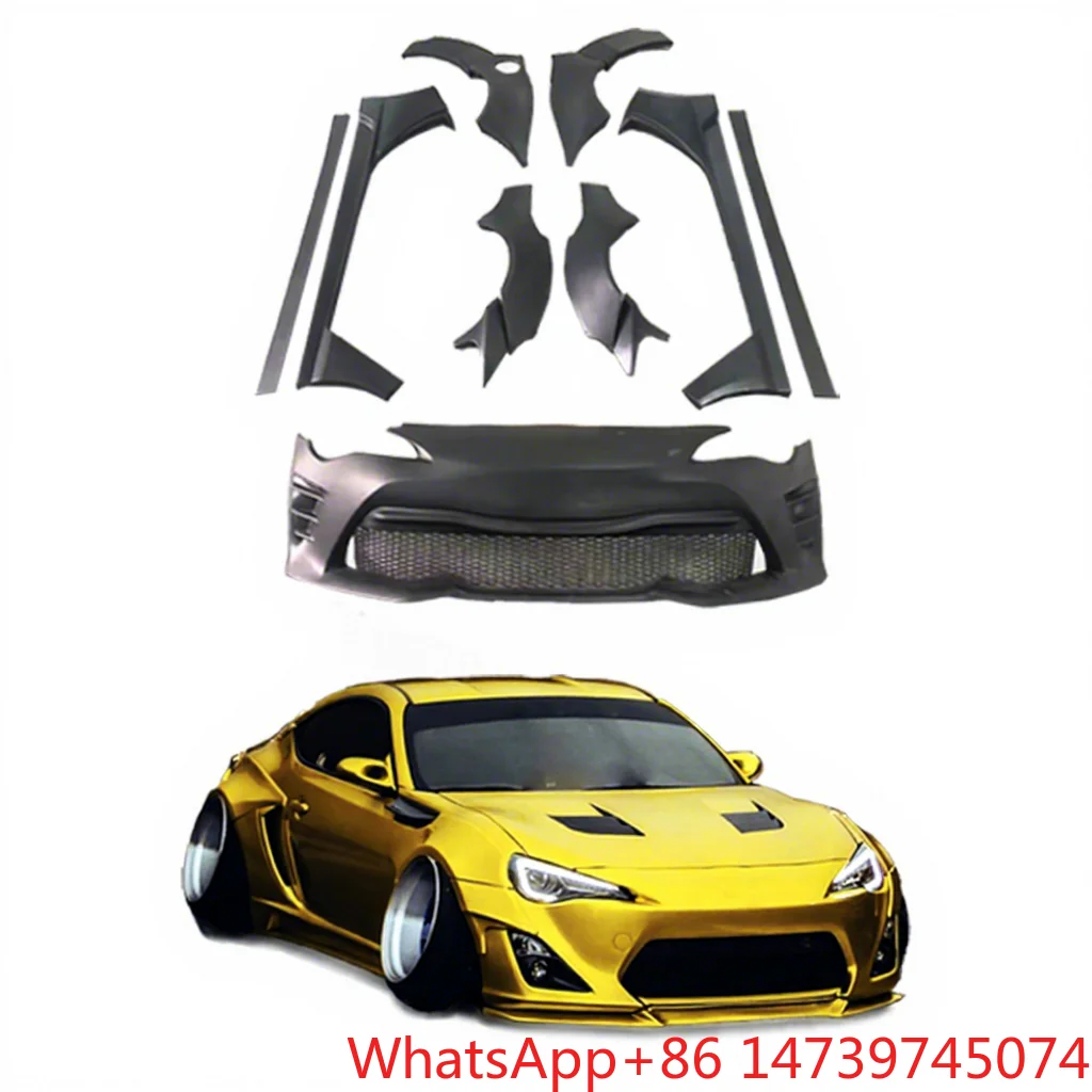 Rocket‑Bunny‑Style Full Body Kit Front Bumper Side Skirt Wheel Arch Trim Exterior Mod PartsCar Partsold‑to‑new Upgrade