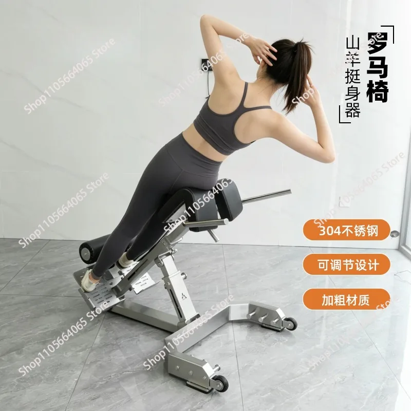 Stainless Steel Fitness Roman Chair Goat Stand Up Stool Fitness Chair Home Professional Psoas Abs Back Muscle Trainer