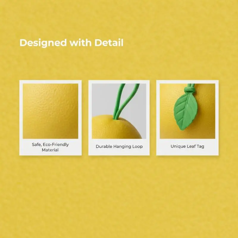 Pomelo Shaped Aroma Diffuser Pendant Portable Long Lasting Natural Scent Mini Hanging Air Freshener for Car Backpack Wardrobe
