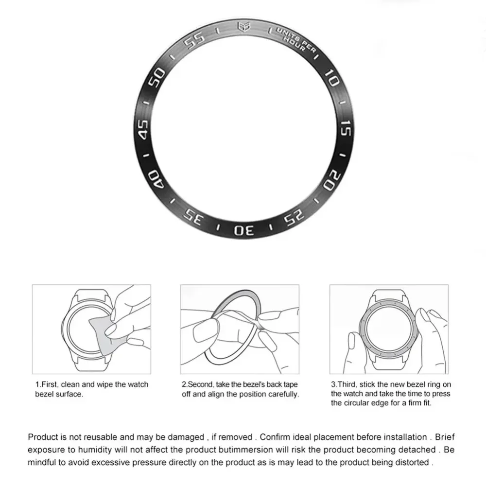 Metal Bezel Rings for Samsung Galaxy Watch 9 8 7 6 5 4 40mm 44mm Steel Bezel Protection Digit Ring for Galaxy Watch 8-6 Classic