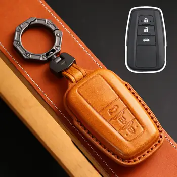 Kožené pouzdro na klíče od auta, příslušenství pro hybridní vozidla TOYOTA Sienna RAV4 VENZA Mirai Alphard PREVIA Voxy 10 nejlepší prodej Kryt klíče Toyota Hybrid - №4